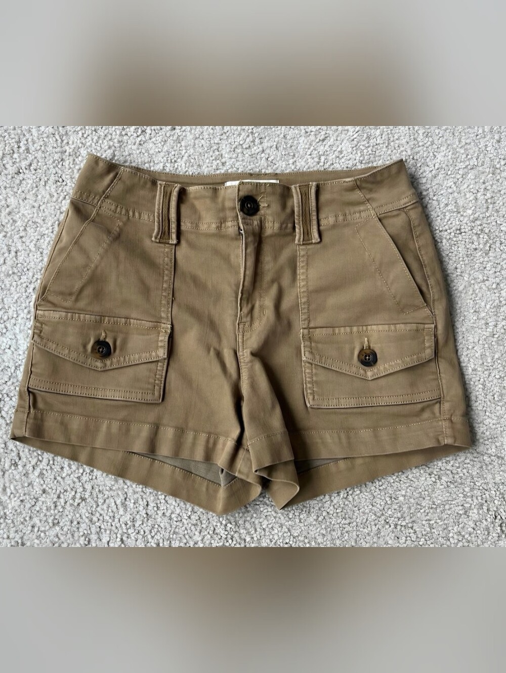 BKE khaki Cargo Shorts Cotton Spandex 25